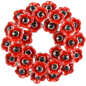 Poppy jewellery large wreath 30mm