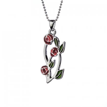 3 Rose Enamel Pendant | Lila Jewellery