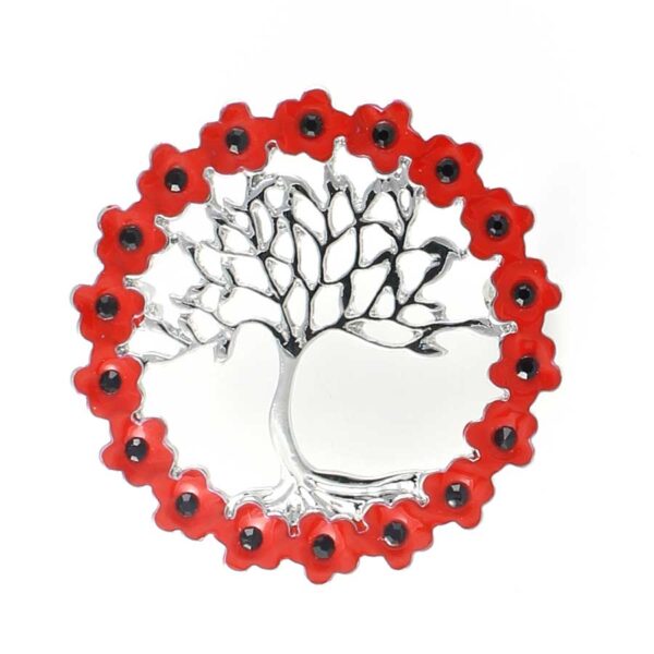 Tree of Life in poppy wreath 30mm