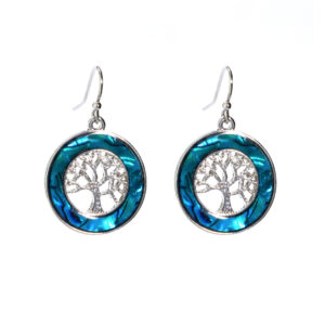 Tree of Life in circle earrings 20mm
