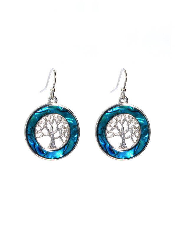Tree of Life in circle earrings 20mm
