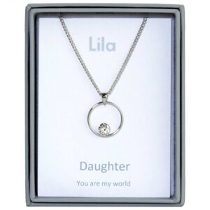 Circle and crystal pendant (Daughter)