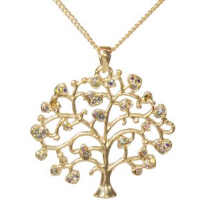 Tree of Life crystal (Gold) pendant