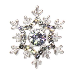 Crystal snowflake brooch 1