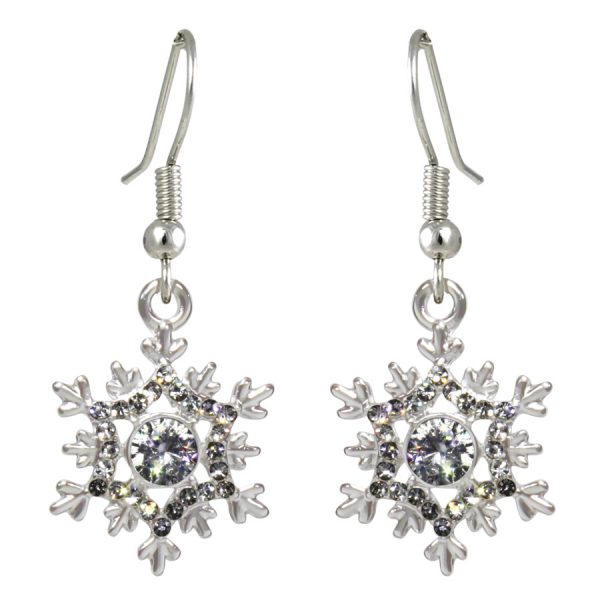 Crystal snowflake earrings 1