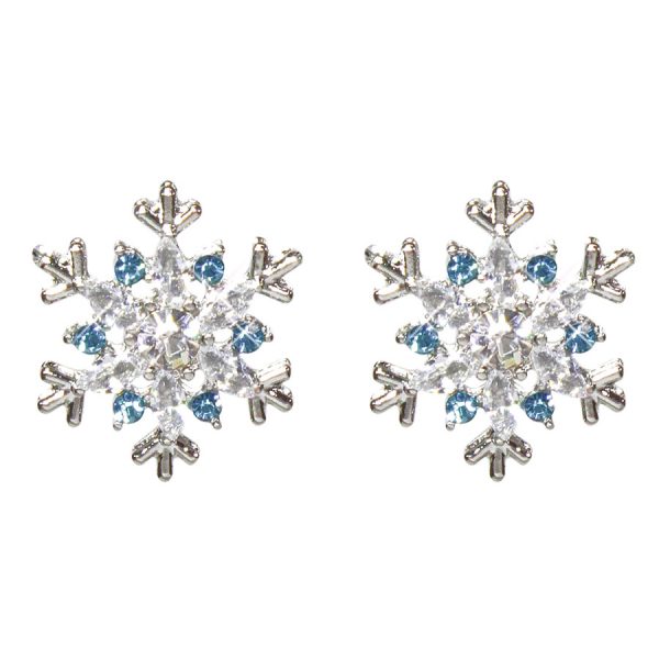 Aqua snowflake earrings 3