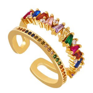 Coloured eternity with band ring