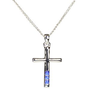 Cross with blue bars